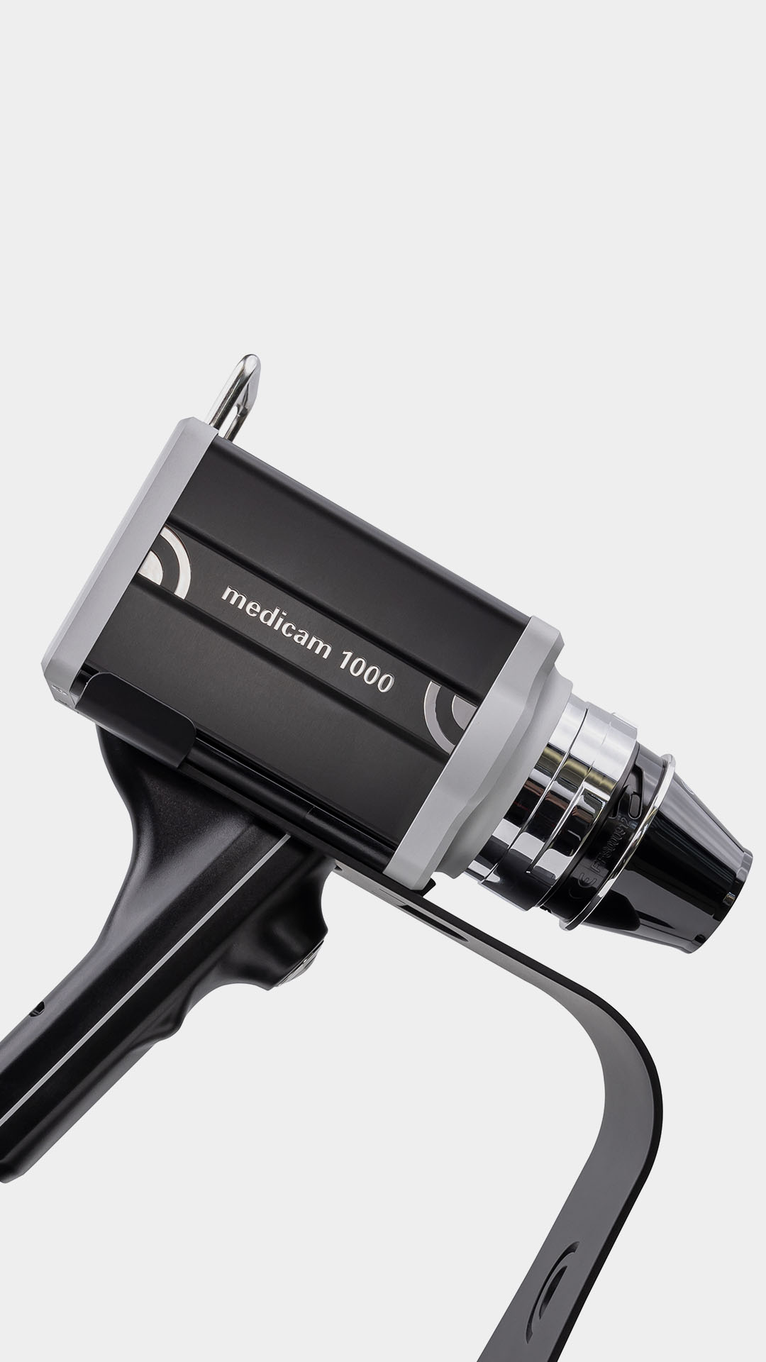 Seitenansicht der FotoFinder medicam Kamera mit intuitivem Design