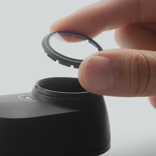 handyscope glass front panel