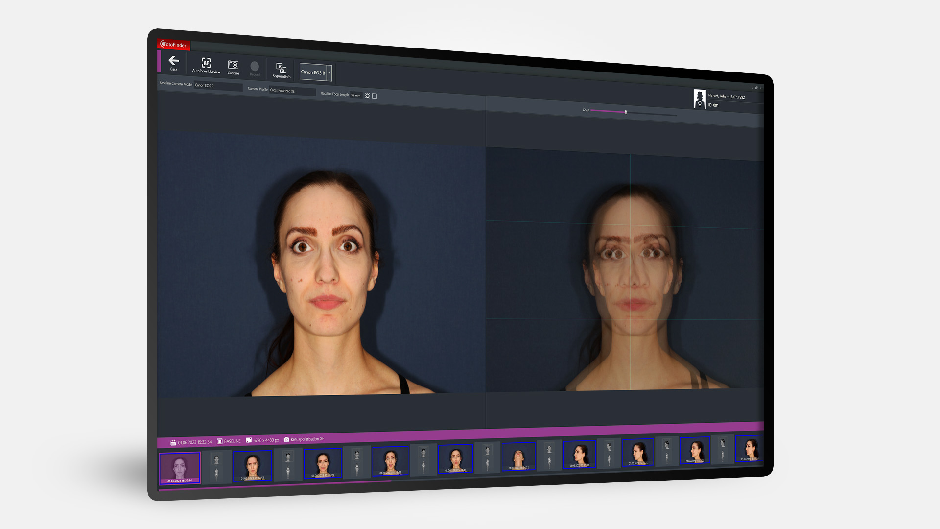 Bildschirm mit Guided Photography
