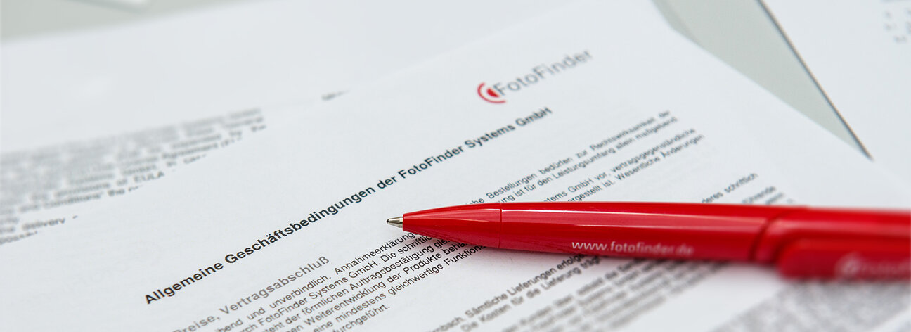 Papierausdruck der FotoFinder AGB